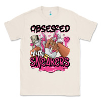 Natural Obsessed with sneakers pink afro woman Classic Tee - RanaPortraitStore