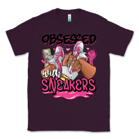 Plum Obsessed with sneakers pink afro woman Classic Tee - RanaPortraitStore