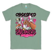 Sage Obsessed with sneakers pink afro woman Classic Tee - RanaPortraitStore