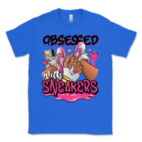 True Royal Obsessed with sneakers pink afro woman Classic Tee - RanaPortraitStore