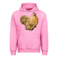 Fuchsia Pink cochin rooster Urban Hoodie - LillyAllenDesigns
