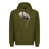 Army Green opossum Premium Hoodie - LillyAllenDesigns