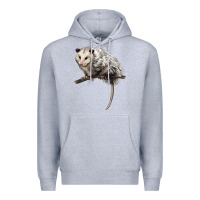 Heather Grey opossum Premium Hoodie - LillyAllenDesigns