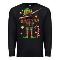 Black im the badass elf Premium Sweatshirt - FaDigitalArtStudio