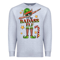 Heather Grey im the badass elf Premium Sweatshirt - FaDigitalArtStudio