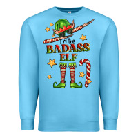 Ocean Blue im the badass elf Premium Sweatshirt - FaDigitalArtStudio