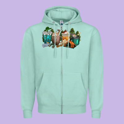 Zipper Hoodie camping coffee cups