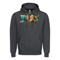 Smoke camping coffee cups Zipper Hoodie - texasbilliewilder