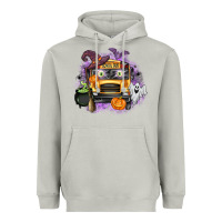 Moon Dust Halloween School Bus Heavyweight Hoodie - texasbilliewilder