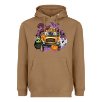 Toasted Coconut Halloween School Bus Heavyweight Hoodie - texasbilliewilder