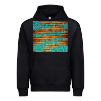 Black turquoise  leather and wooden pattern tumbler Urban Hoodie - Jasminsmagicworld