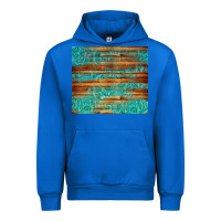 Cobalt turquoise  leather and wooden pattern tumbler Urban Hoodie - Jasminsmagicworld