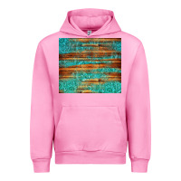 Fuchsia Pink turquoise  leather and wooden pattern tumbler Urban Hoodie - Jasminsmagicworld