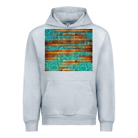 Heather Grey turquoise  leather and wooden pattern tumbler Urban Hoodie - Jasminsmagicworld