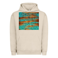 Pigment French Oak turquoise  leather and wooden pattern tumbler Urban Hoodie - Jasminsmagicworld