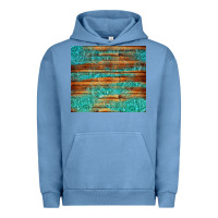 Pigment Pebble Blue turquoise  leather and wooden pattern tumbler Urban Hoodie - Jasminsmagicworld