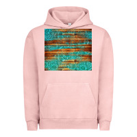 Pigment Salmon turquoise  leather and wooden pattern tumbler Urban Hoodie - Jasminsmagicworld