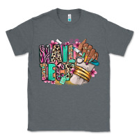Charcoal Heather Nail Tech afro nail art Classic Tee - RanaPortraitStore