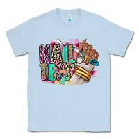 Dusty Blue Nail Tech afro nail art Classic Tee - RanaPortraitStore