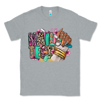 Heather Grey Nail Tech afro nail art Classic Tee - RanaPortraitStore