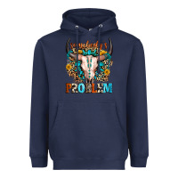 Navy somebody's problem Heavyweight Hoodie - Zillion Design Studio