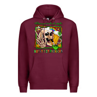 Burgundy when you're dead inside but it's st patricks Premium Hoodie - Jasminsmagicworld