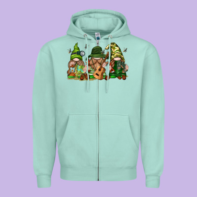 Zipper Hoodie camping gnomies