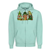Seafoam camping gnomies Zipper Hoodie - texasbilliewilder