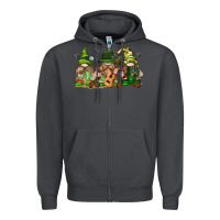 Smoke camping gnomies Zipper Hoodie - texasbilliewilder