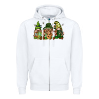 White camping gnomies Zipper Hoodie - texasbilliewilder