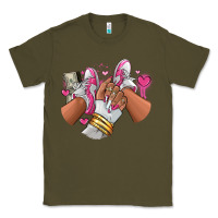 Army Green Pink and white sneaker girl Classic Tee - RanaPortraitStore