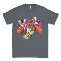 Charcoal Heather Pink and white sneaker girl Classic Tee - RanaPortraitStore