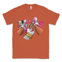 Copper Pink and white sneaker girl Classic Tee - RanaPortraitStore