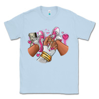 Dusty Blue Pink and white sneaker girl Classic Tee - RanaPortraitStore