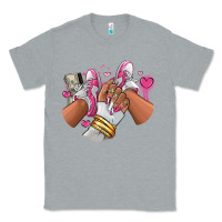 Heather Grey Pink and white sneaker girl Classic Tee - RanaPortraitStore