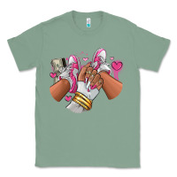 Sage Pink and white sneaker girl Classic Tee - RanaPortraitStore