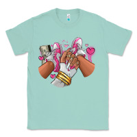 Seafoam Pink and white sneaker girl Classic Tee - RanaPortraitStore