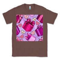 Chestnut valentines day gift box and cookie seamless pattern Classic Tee - BundleAndBundleShop