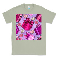 Matcha valentines day gift box and cookie seamless pattern Classic Tee - BundleAndBundleShop