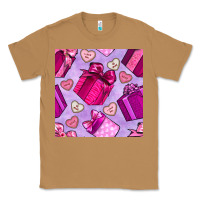 Toasted Coconut valentines day gift box and cookie seamless pattern Classic Tee - BundleAndBundleShop