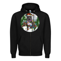 Black Pitbull And Farm Zipper Hoodie - RanaPortraitStore
