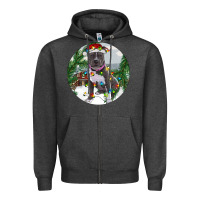 Charcoal Heather Pitbull And Farm Zipper Hoodie - RanaPortraitStore