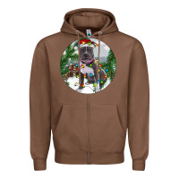 Chestnut Pitbull And Farm Zipper Hoodie - RanaPortraitStore