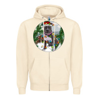 Sandshell Pitbull And Farm Zipper Hoodie - RanaPortraitStore