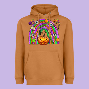 Halloween Rainbow Heavyweight Hoodie Designed By Texasbilliewilder