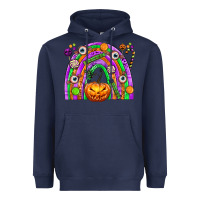 Navy Halloween Rainbow Heavyweight Hoodie - texasbilliewilder