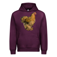 Mauve Wine Cochin Chicken Urban Hoodie - LillyAllenDesigns