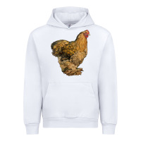 White Cochin Chicken Urban Hoodie - LillyAllenDesigns