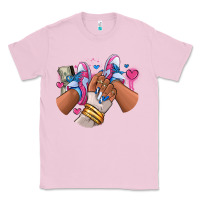 Bubblegum Pink Pink and blue sneaker girl Classic Tee - RanaPortraitStore