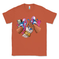 Copper Pink and blue sneaker girl Classic Tee - RanaPortraitStore